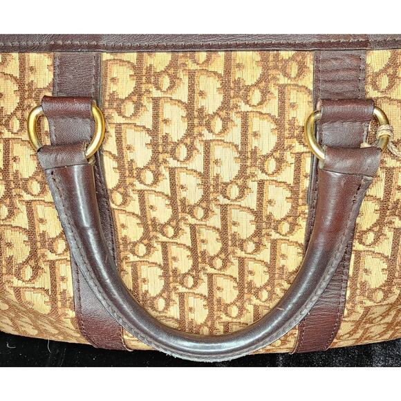 CHRISTIAN DIOR 1960s RARE Early Oblique Monogram Box Travel Bag - Picture 13 of 16